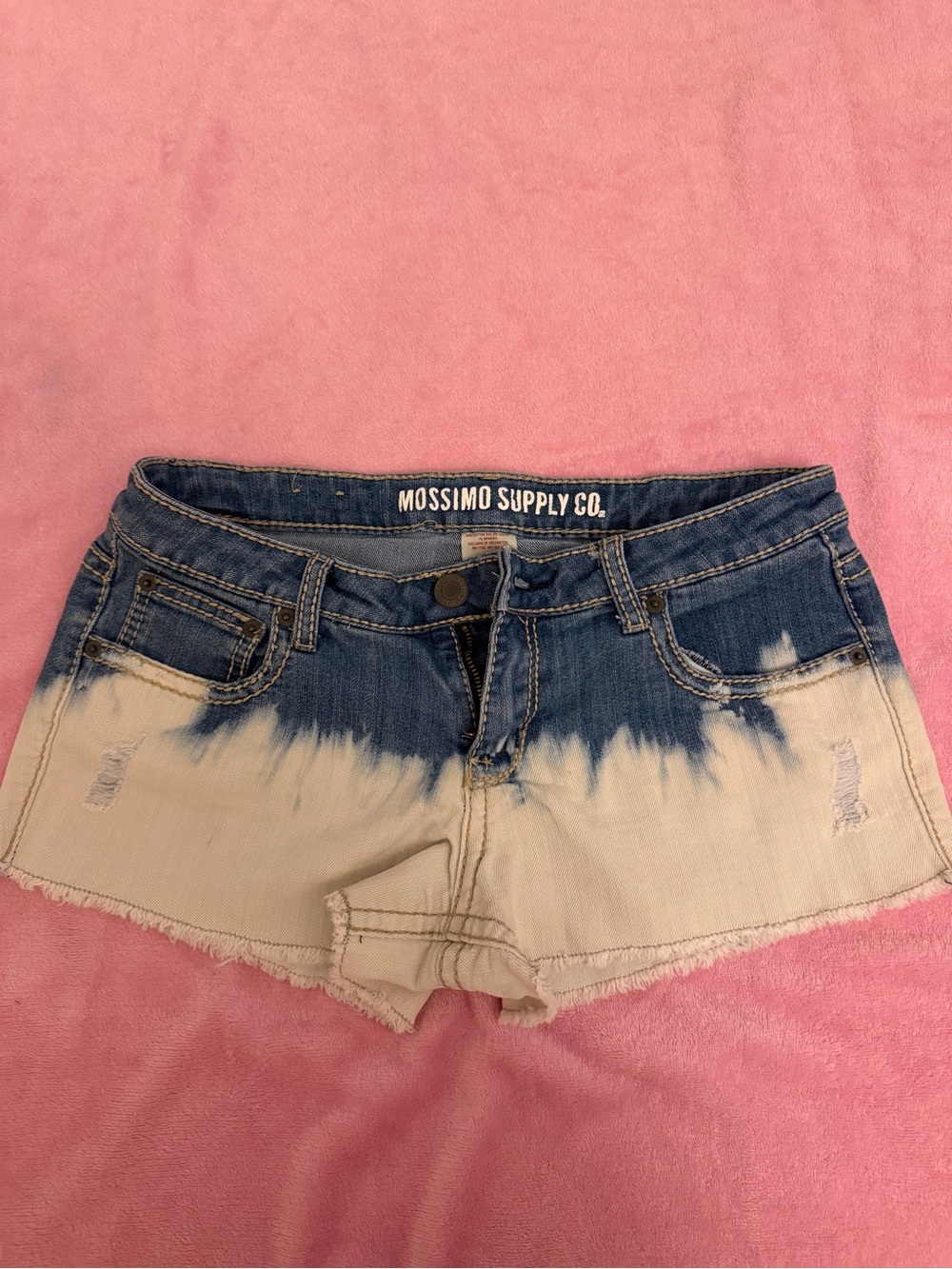 Mossimo Supply Co. Blue-to-White Dip-Dye Denim Shorts